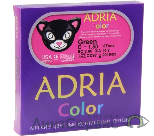 картинка Контактные линзы Interojo Adria 3T 0 кривизна 8.6 цвет Gray от магазина ЛинзСервис